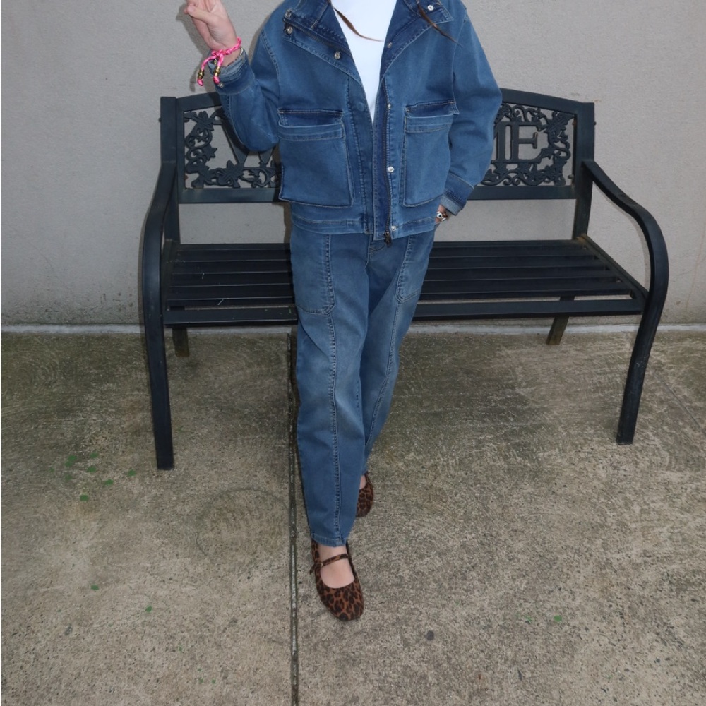 art class Blue Kids Denim Two-Piece Straight-Leg Set